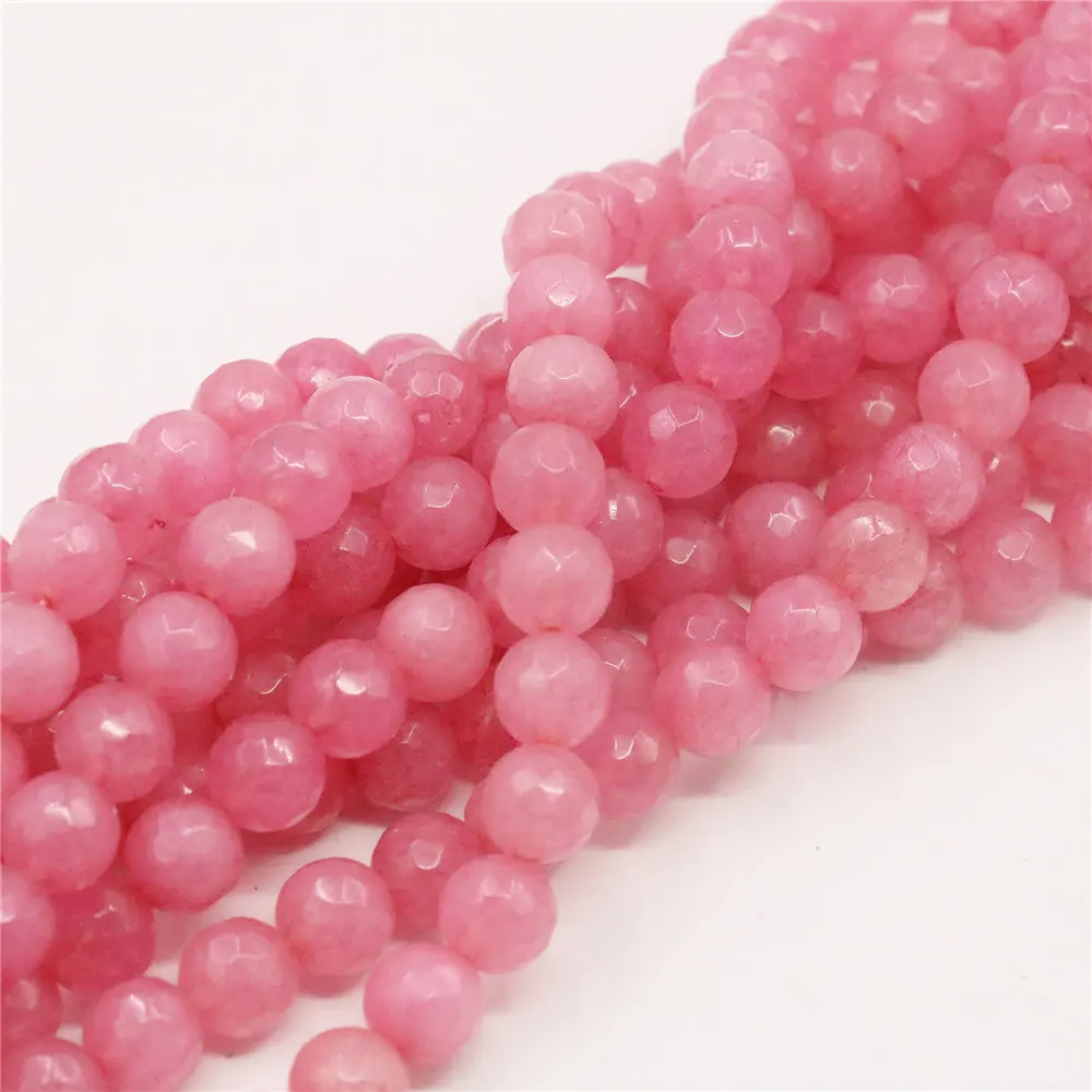 Новинка граненые бусины 8 мм из розового халцедона морганита круглые россыпью