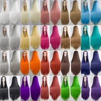 mumupi cos wig blonde red pink grey purple hair for party 100cm long straight wigs synthetic cosplay wig for black women