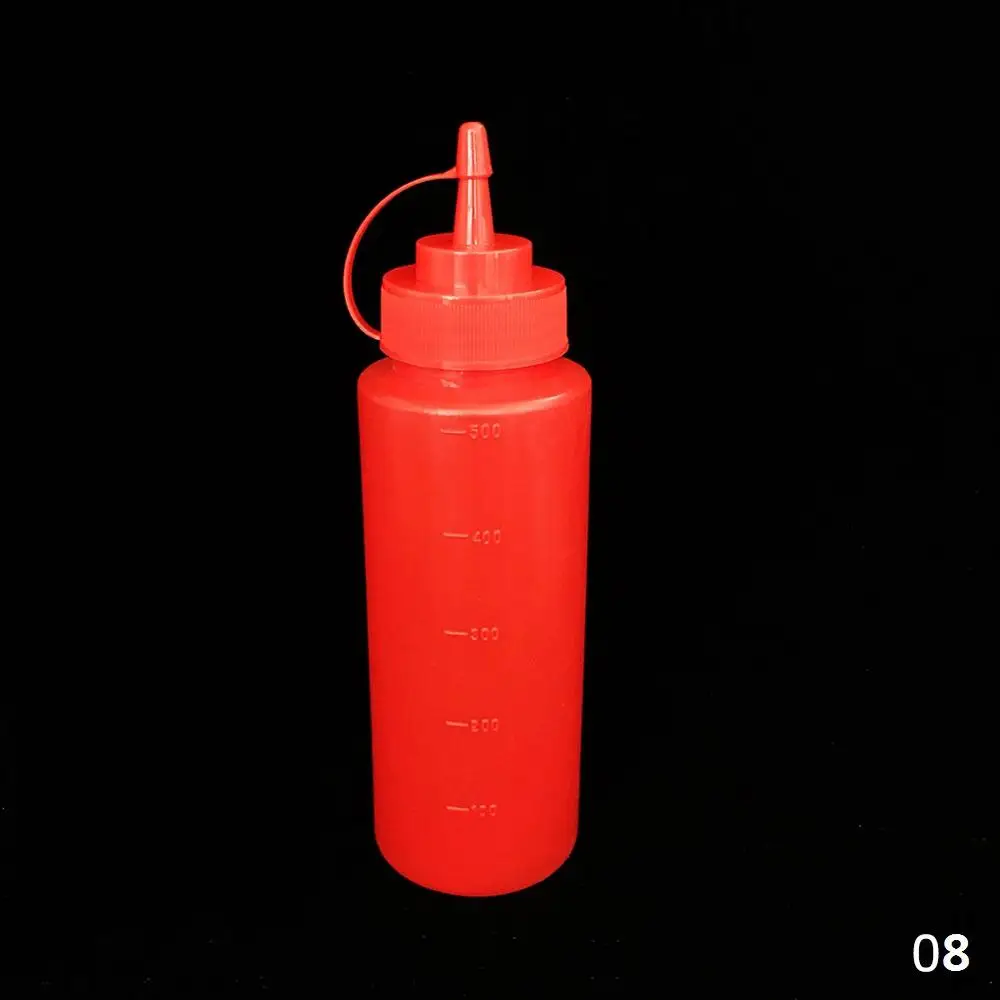 16oz-Red Приправа бутылки-тюбики соус шприц бутылка с поворотным на Кепки крышками кетчуп горчичный майонез горячие соусы бутылки масла Кухня гаджет - Цвет: 16oz-Red