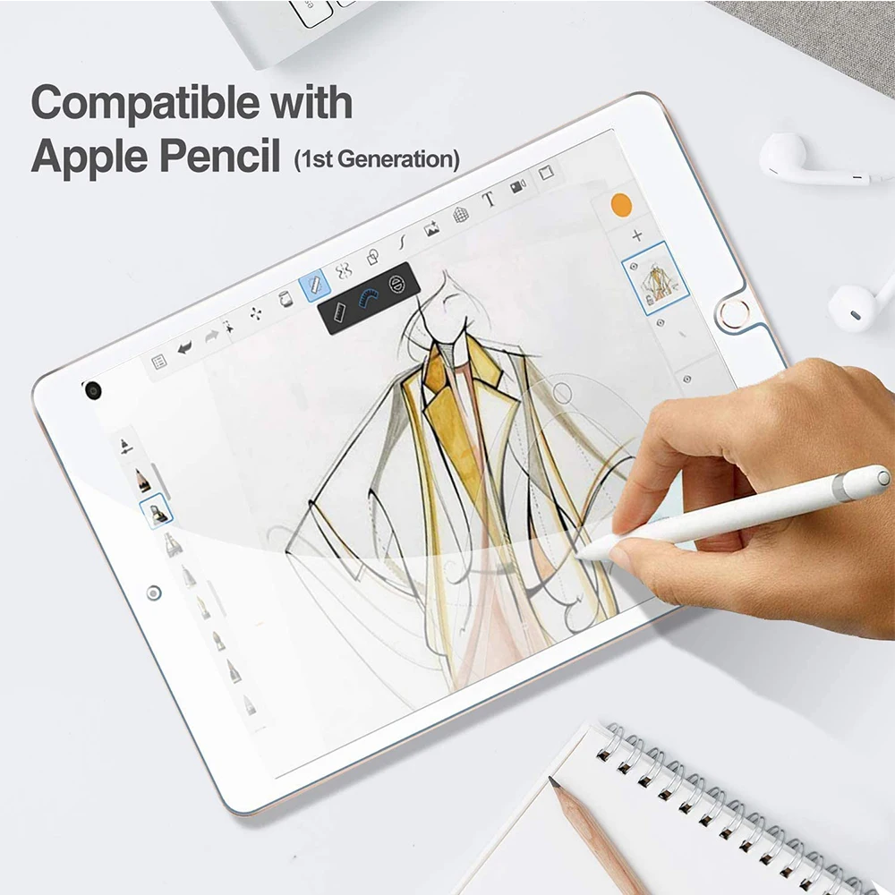(2 шт.) защитная пленка из закаленного стекла для Apple iPad Pro Air 1 2 5 6 5-го 6-го поколения 9