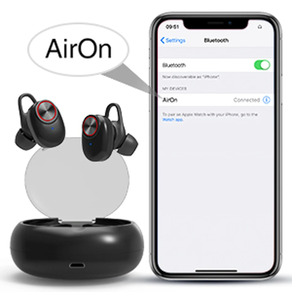 Беспроводные наушники UTRAI Bluetooth 5,0 Ture, беспроводные стерео наушники, гарнитура TWS HIFI, бас с микрофоном, Спортивная игровая гарнитура