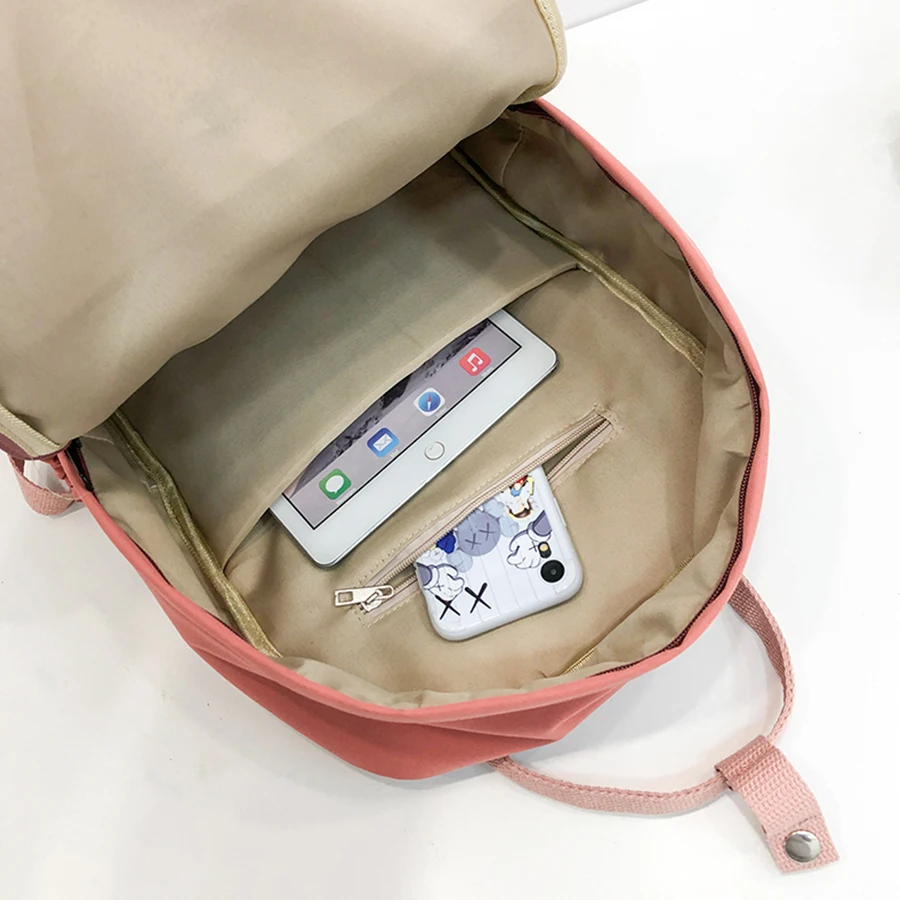 2020 водонепроницаемый нейлоновый женский рюкзак Женский Одноцветный школьный