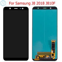 original j800f amoled for samsung galaxy j8 2018 lcd display with frame 6 0 sm j810f j800m j810f j810y display touch screen