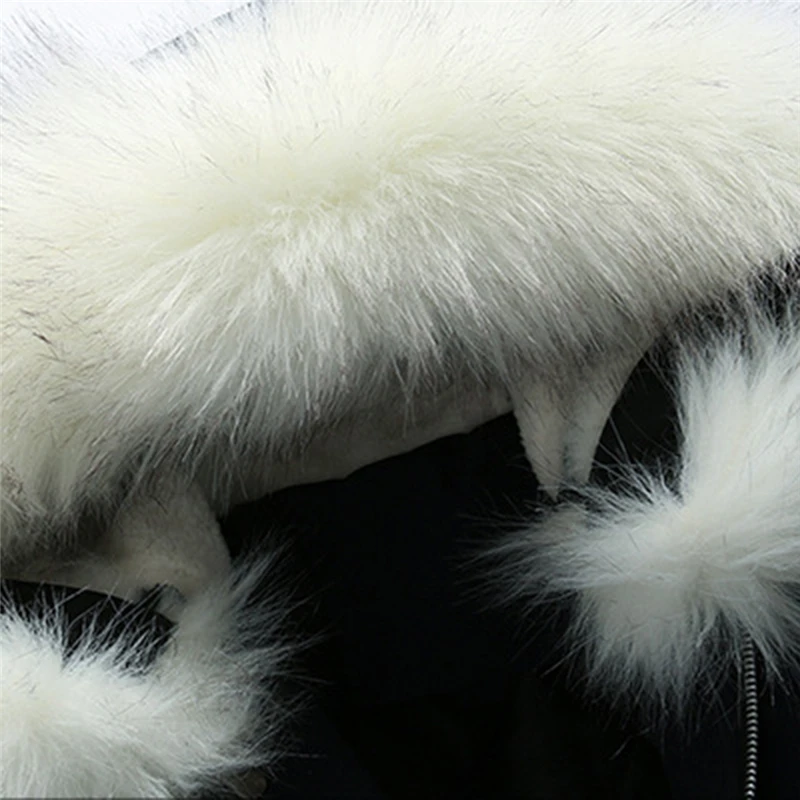 

Winter Hooded Coat M-4XL Plush Collar Warm Fashion Man Patchwork Zipper Pocket Parkas Coat Male Jacket