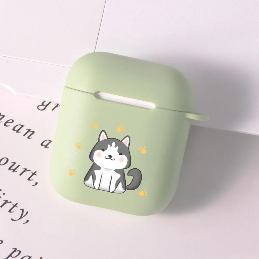 

Чехол для AirPods 1 2, мягкий чехол для наушников с изображением животных, лисы, кролика, собаки, чехол для AirPods, чехол для зарядного устройства, че...