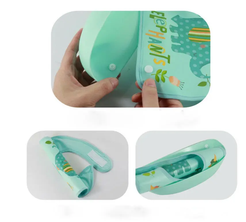 Waterproof Silicone Baby Bib Light Weight Comfortable Easy Wipe Clean Feeding Bibs | Мать и ребенок