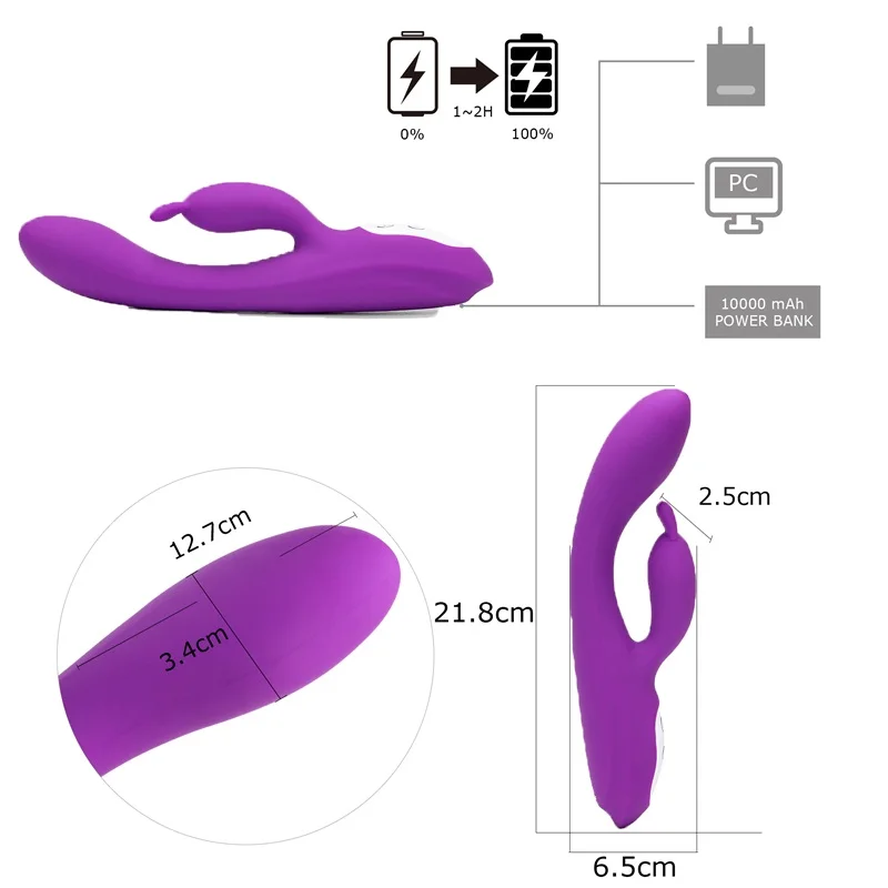 G-type кролик анальный дилдо вибратор Водонепроницаемый Персональный может