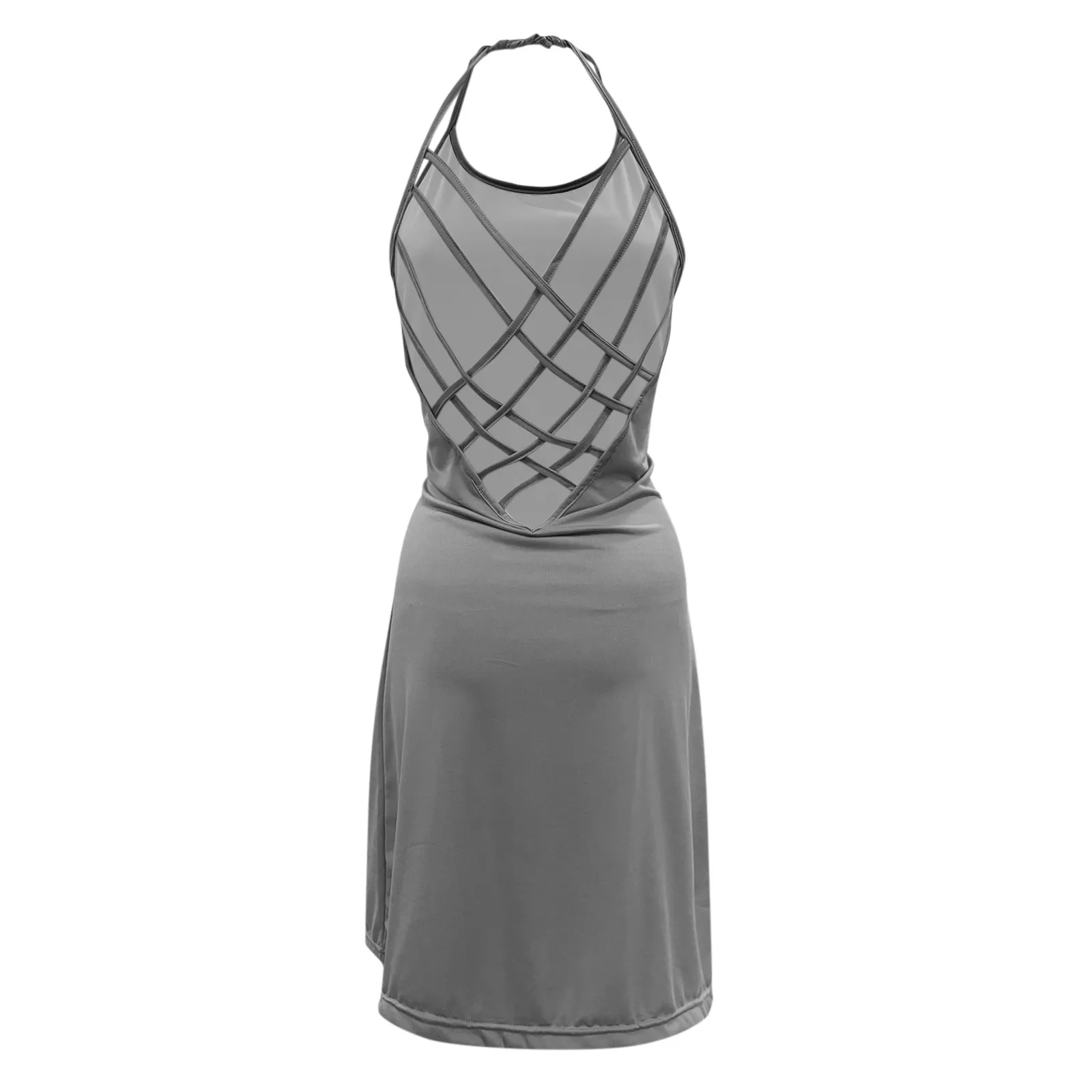 

Womens Sunflower Print O-Neck Sleeveless Sexy Blouse Vest Fashion Tank Dress Ladies Summer Sleeveless Open Back Hollow Dress