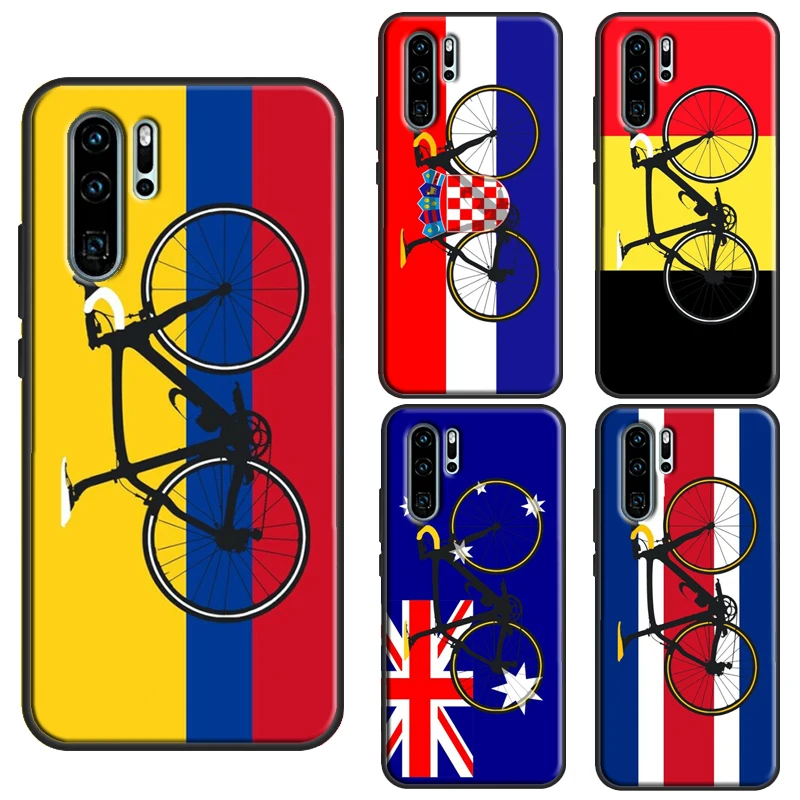 Чехол из ТПУ с флагом велосипеда Австрия Хорватия Аргентина для Huawei P40 Lite P10 P20 P30 Pro