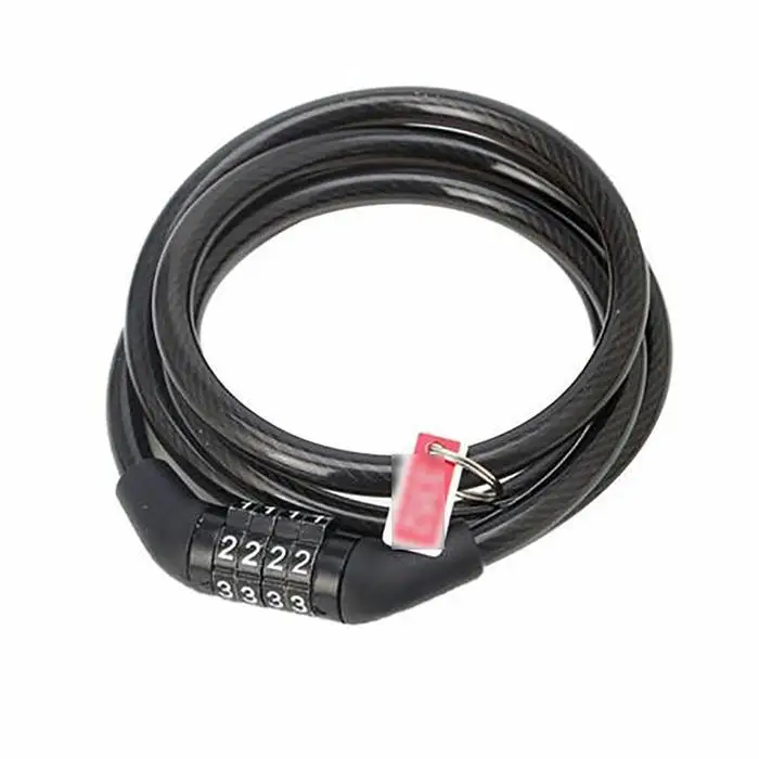 Bike Chains Blocks and anti-theft Cord Cable Lock Tough Security Coded Steel Wiring Bicycle 4 Digit Code Combination | Спорт и