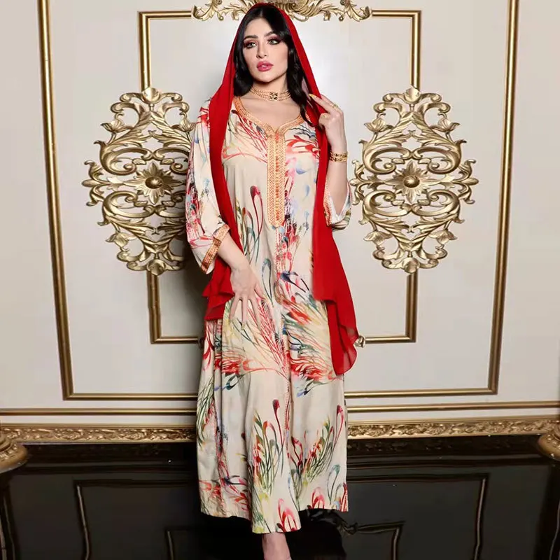 Abaya Дубай длинное платье Djellaba женское длинное платье для турецкого ислама арабского стандарта длинное платье для женщин Кафтан Вечерние пл...