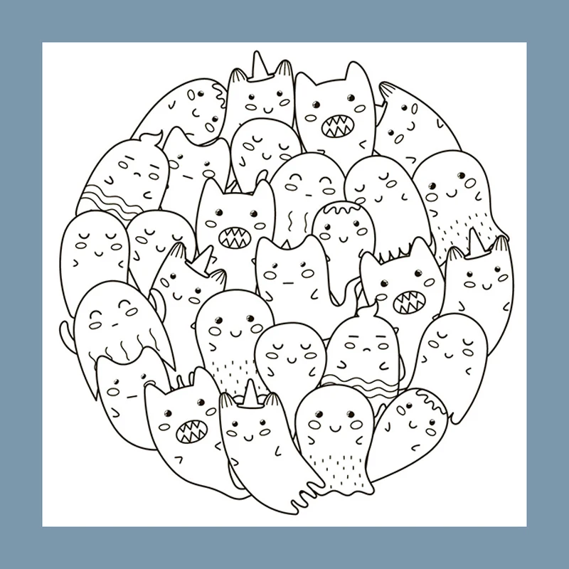 Милые прозрачные штампы с изображением призрака для скрапбукинга/изготовления