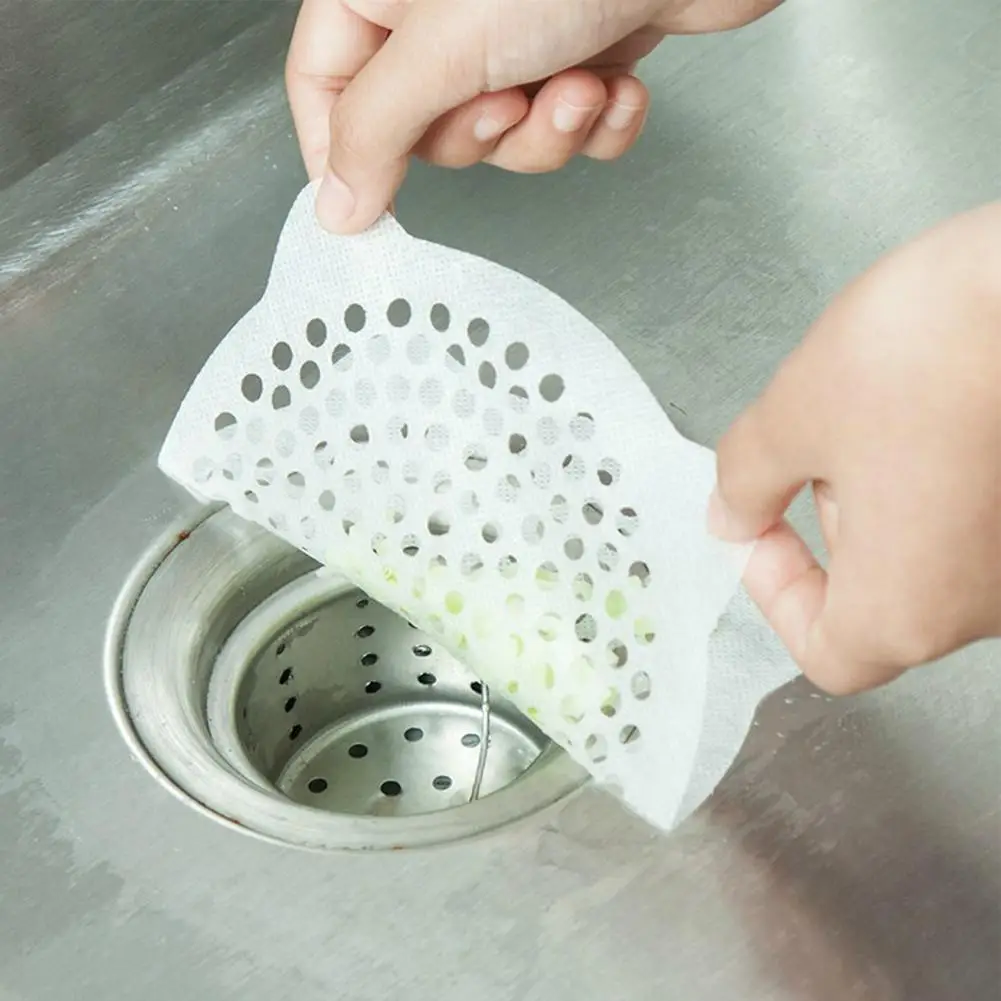 

10Pcs Filter Paper Practical Disposable Mesh Filter Waterproof Shower Drain Hair Catcher for Bathtubs Sink Strainer Stickers