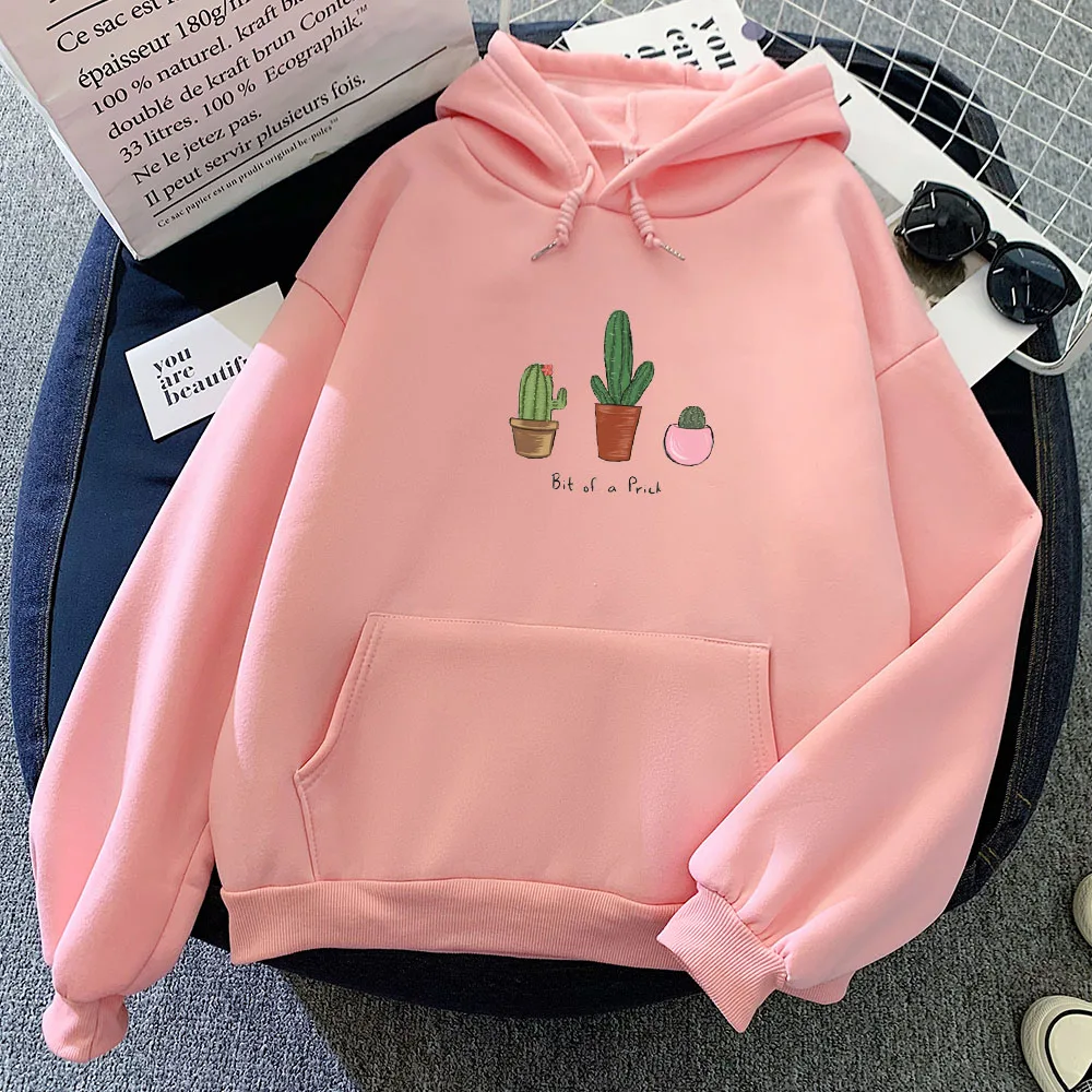Fleece Loose Sweatshirt Women Sweetshirts Oversized Cute Gothic Hoodies Thicken Womens Ullzang Clothes Cartoon Character Hoodies