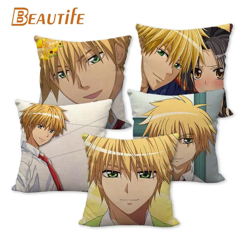 

Custom Usui Takumi Pillowcase Cartoon Boy Wedding Decorative Cotton Linen Pillow Case For Home Pillow Cover 45X45cm One Side