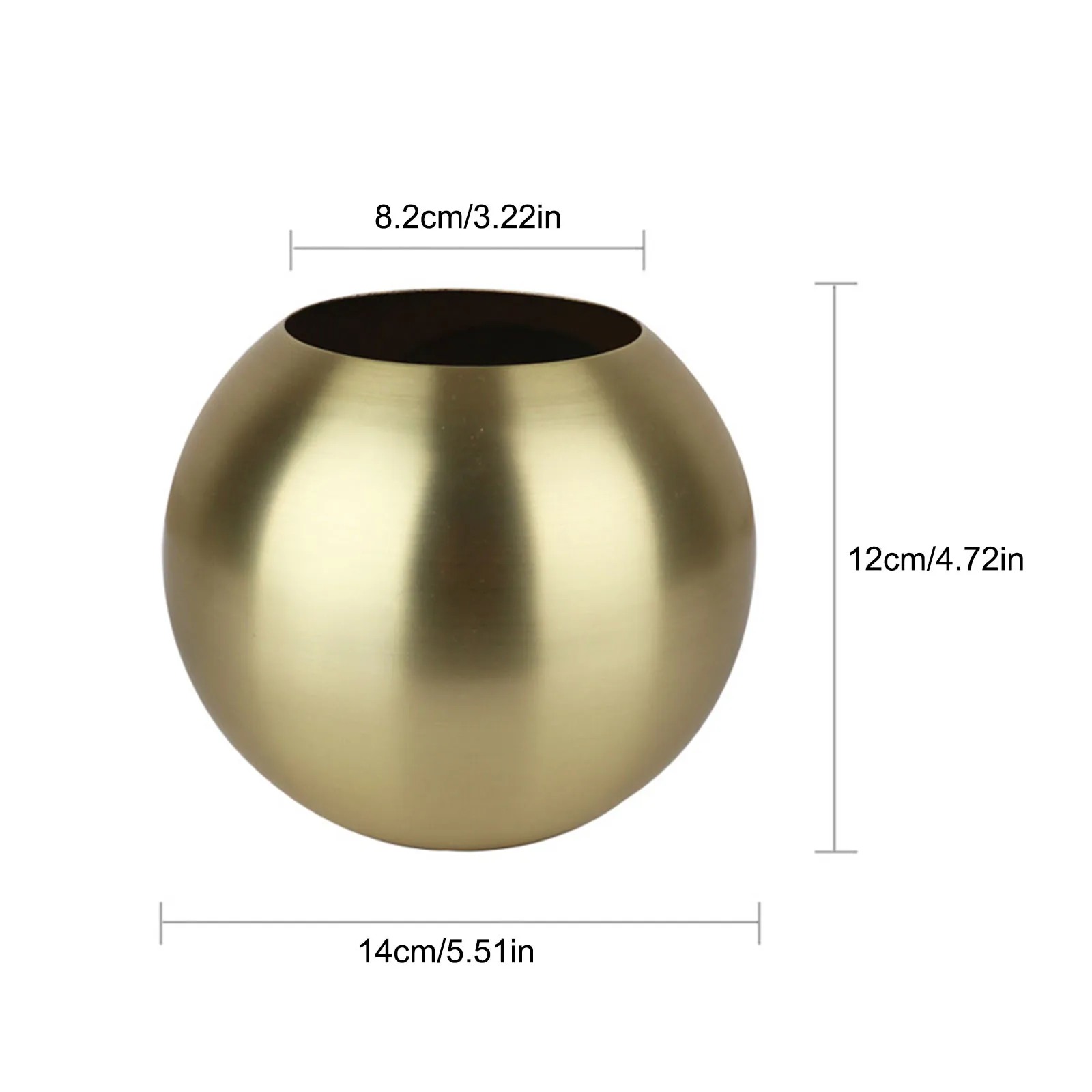 

Vase Home Decor Unbreakable Metal Flower Vase Living Room Decoration Golden Polished Flowerpot Minimalist Crafts