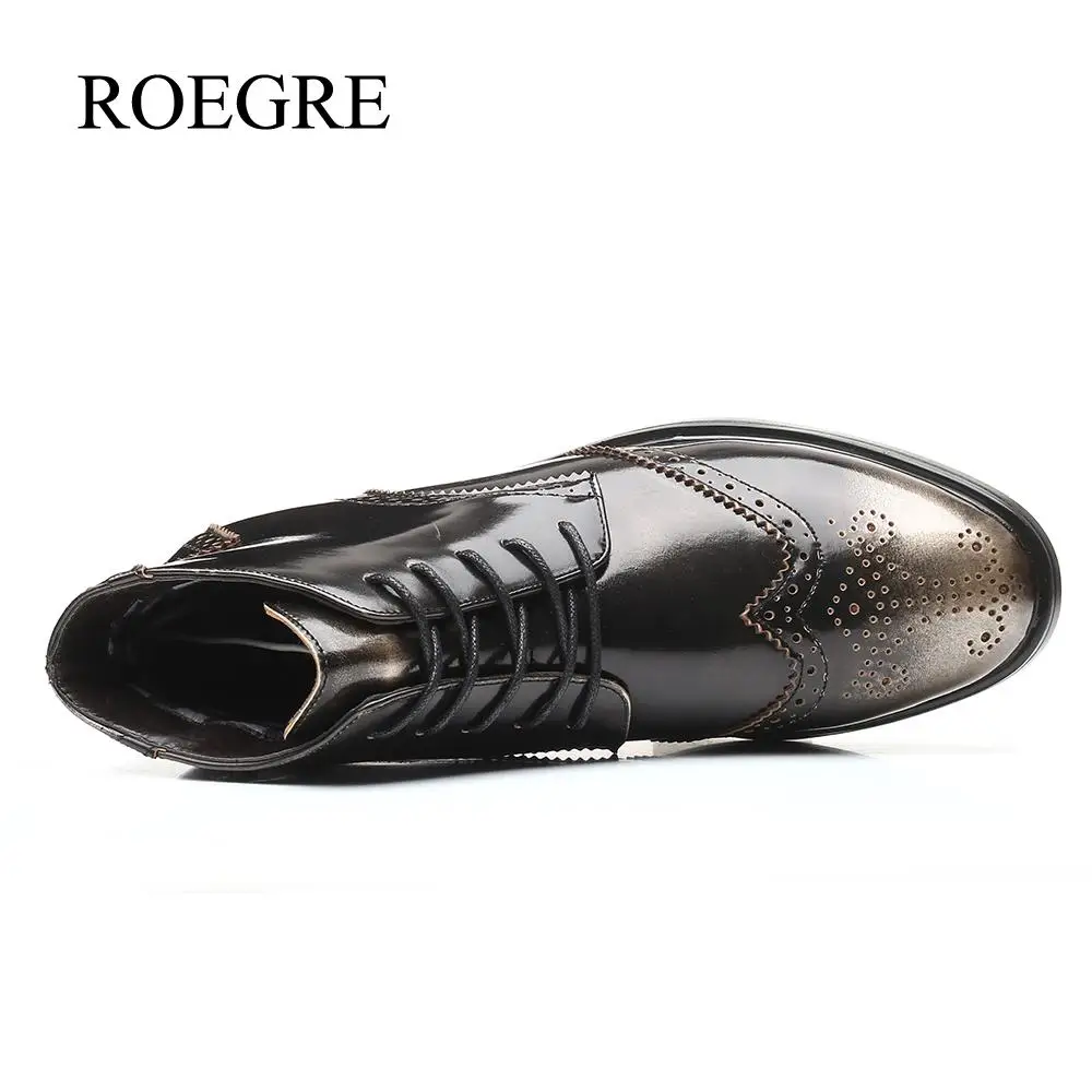 Мужские ботинки Martens коричневые кожаные оксфорды на шнуровке размер плюс 38 48