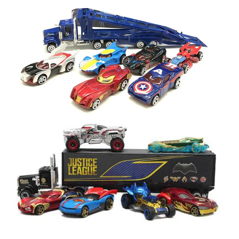 Мстители 1: 64 брелок для автомобильных ключей, набор Batman Batmobile Diecasts железа Spider-man Капитан Америка модель грузового автомобиля игрушки для Для детей