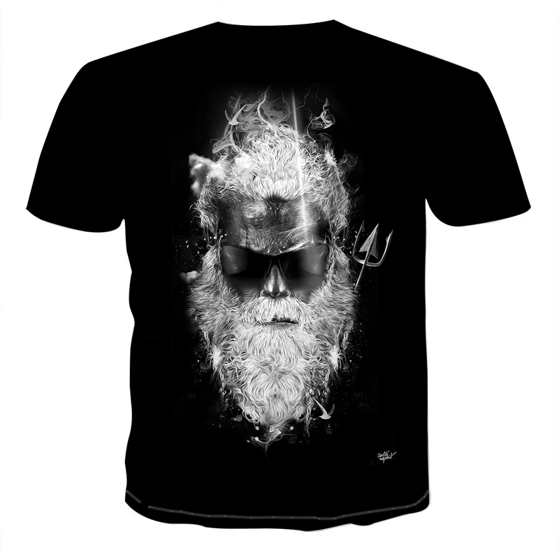 Брендовая мужская черная футболка 2019 летняя ретро Мужская белая борода scholar