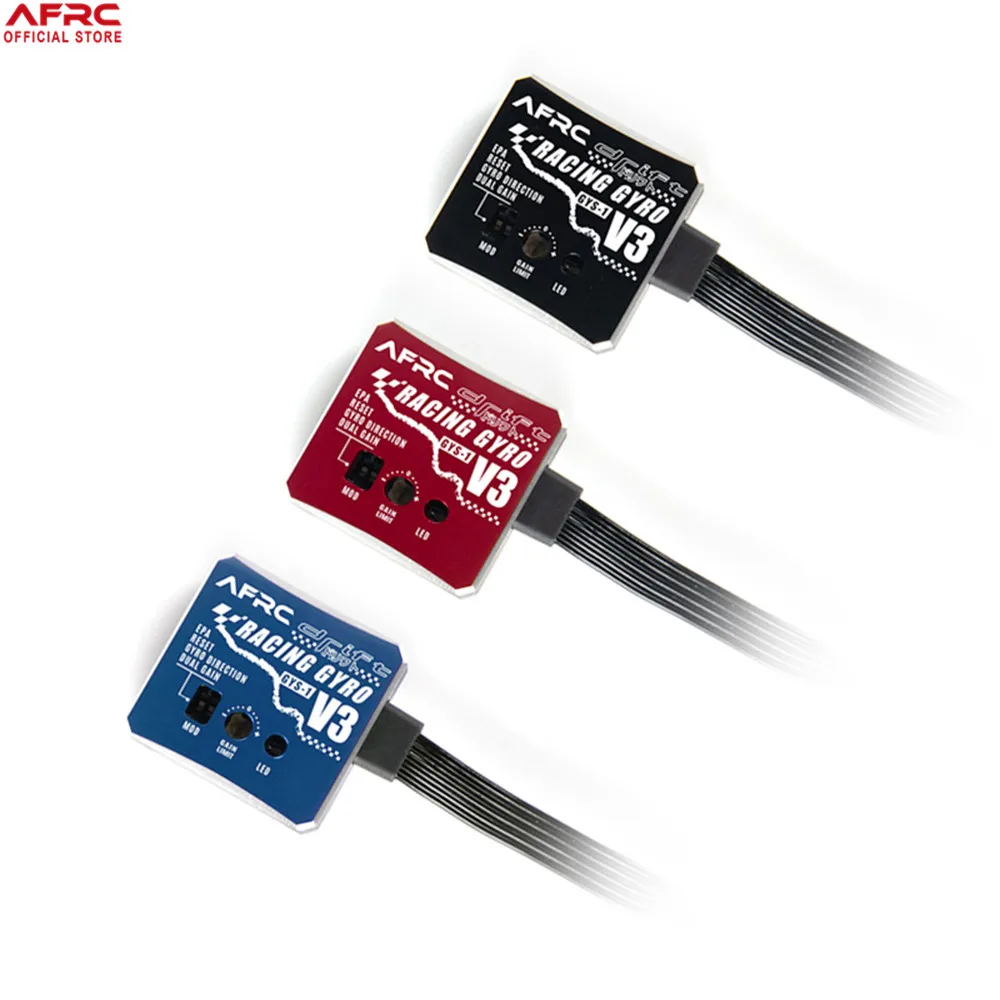 Estabilizador de coche de carreras con giroscopio AFRC-GYS-1 V3, carcasa de Metal CNC para 1/28, 1/18, 1/10, 1/8, modelo de coches/barcos RC, montaje de bricolaje mejorado-1