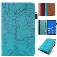 case for lenovo tab m10 fhd plus 10 3 inch tb x606f tb x606x embossing tree leather cover for lenovo tab m10 plus cover cases