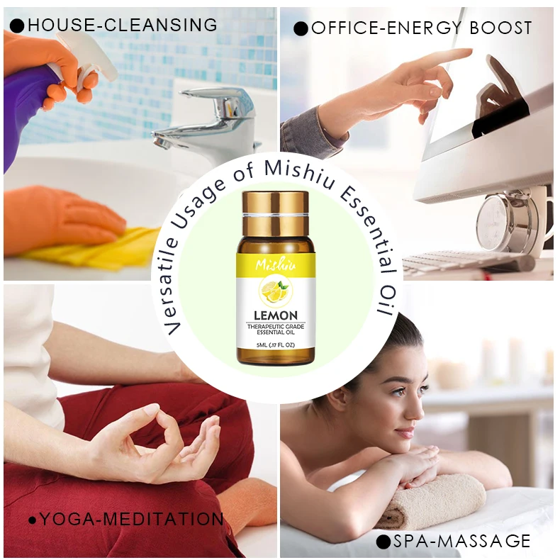 

Mishiu Lemon Essential Oil Grapefruit Cedarwood Cinnamon Myrrh Patchouli Frankincense Aromatherapy Diffusers Skin Care Oil 5ML