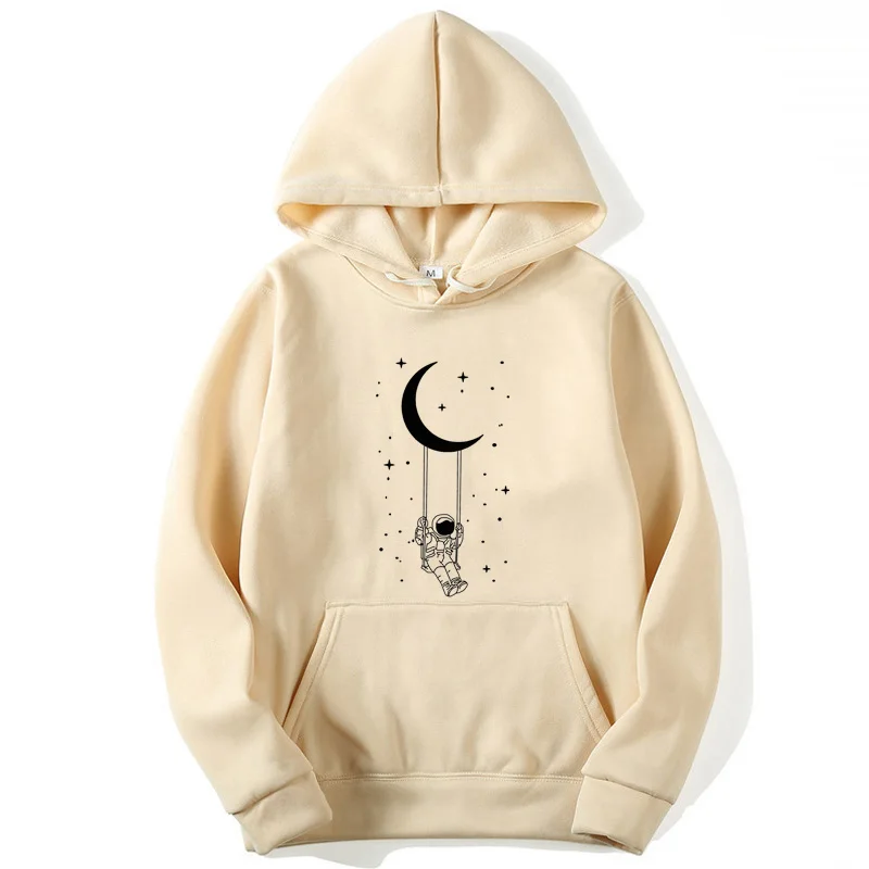 

2021 new Fashion men's hoodie space moon men print casual hooded Men Harajuku Fleece Hoodie Hip Hop Hooded Hoodiessweatshirt