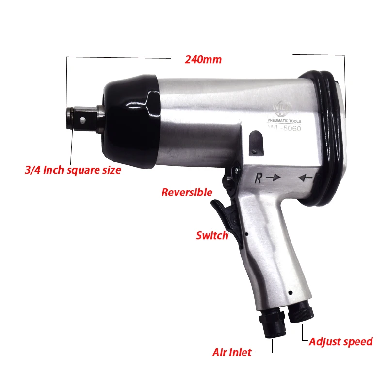 Гаечный пистолет пневматический гаечный 3/4 дюйма гаечные ключи инструменты