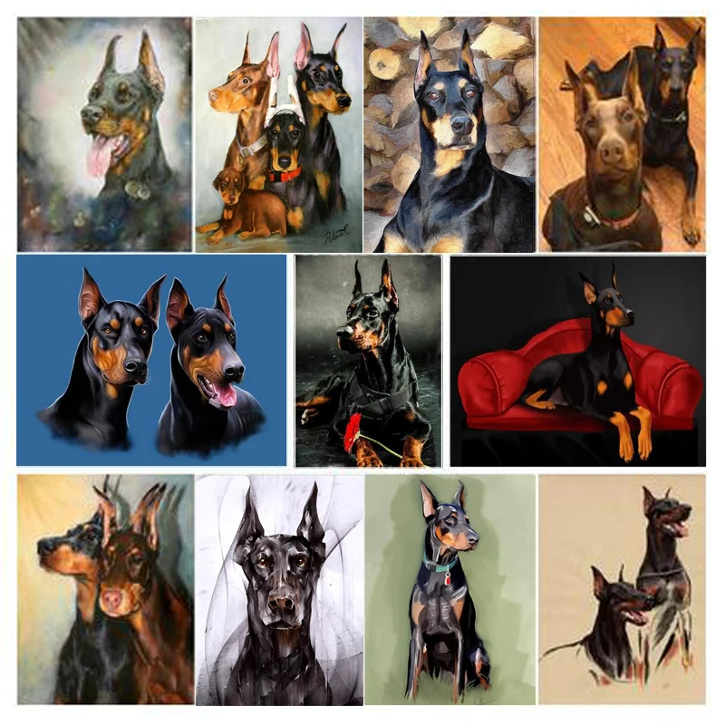 5D алмазная живопись вышивка крестиком Doberman Pinscher своими руками полностью
