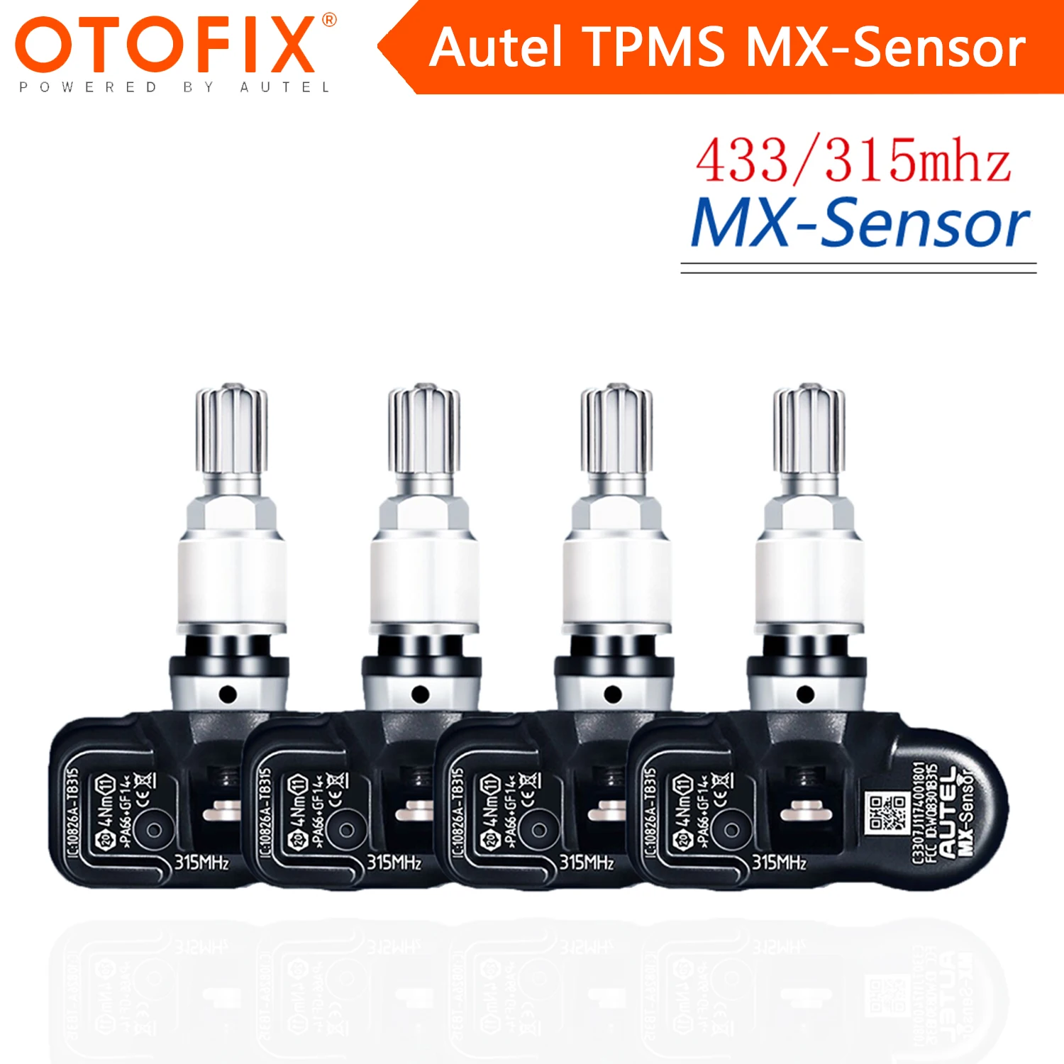 

4 шт. Autel MX-Sensor 315 МГц + 433 МГц TPMS сканер инструмент для ремонта шин автомобильный аксессуар монитор давления шин MaxiTPMS программатор