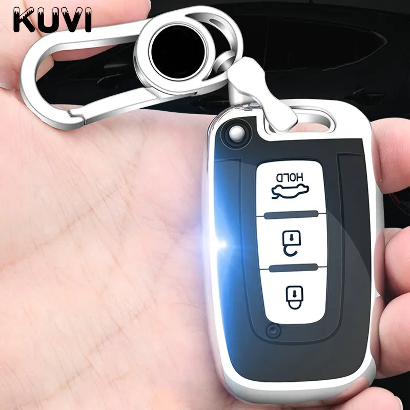 Чехол для автомобильного ключа мягкий чехол из ТПУ Hyundai Solaris HB20 Veloster SR IX35 Accent Elantra