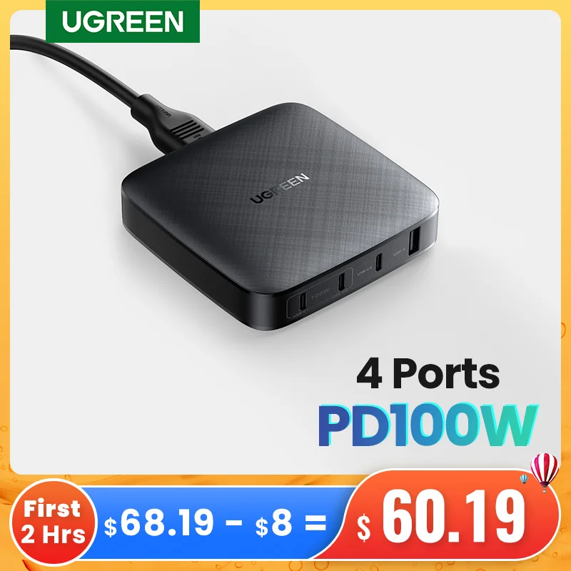 ugreen 100w зарядное устройство pd кабе