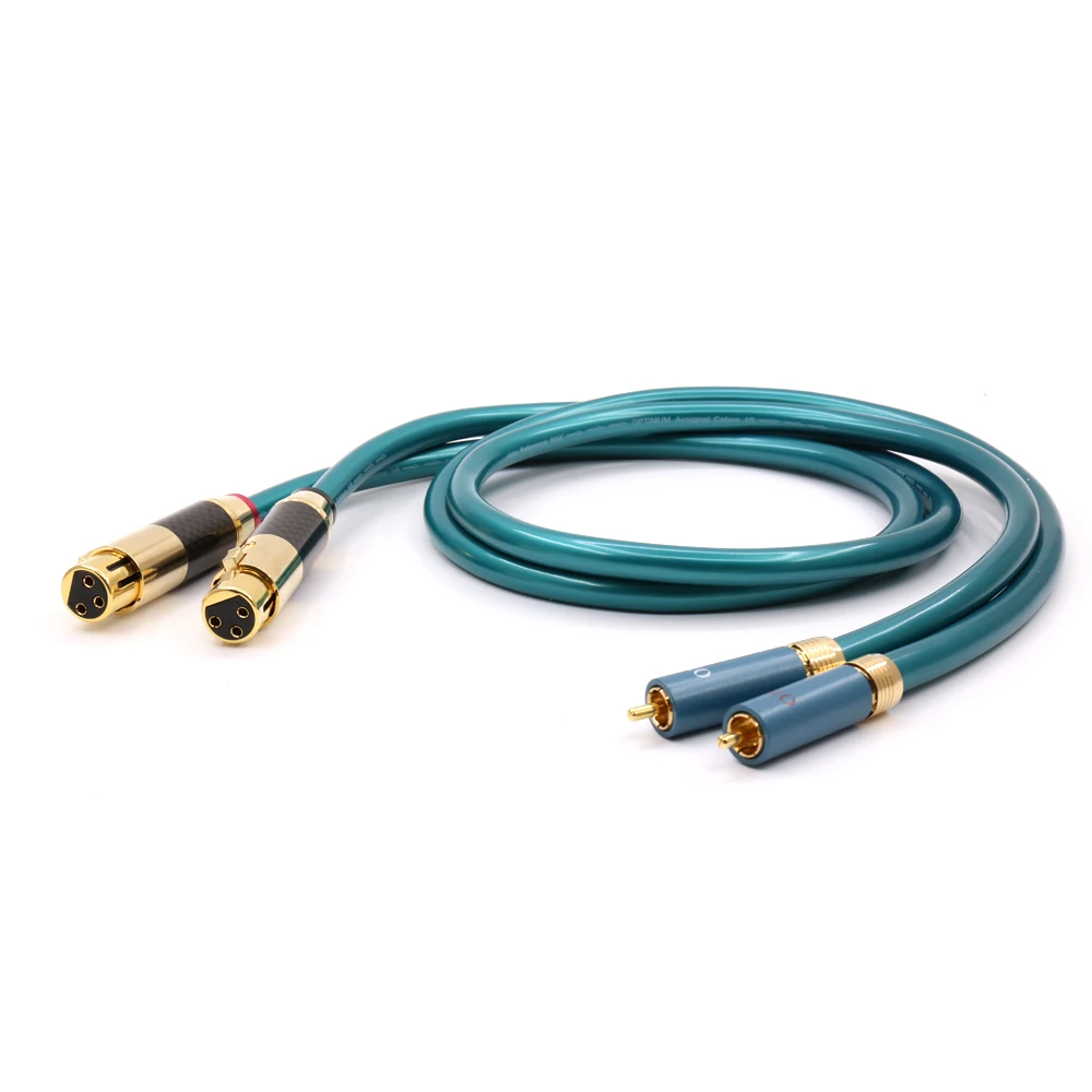 

0.5M-2M High Purity 1 pair Ortofon Hifi Gold Carbon fiber XLR Female to RCA Male Cable OCC Interconnect cable line wire