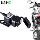 Универсальный Водонепроницаемый 12 В мотоцикл руль двойной USB разъем разветвитель зарядное устройство адаптер питания для мобильный телефон