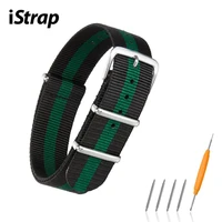 istrap nylon fabric watch strap 18mm 20mm 22mm nato watchbands colorful rainbow watch band watch replacement band sports