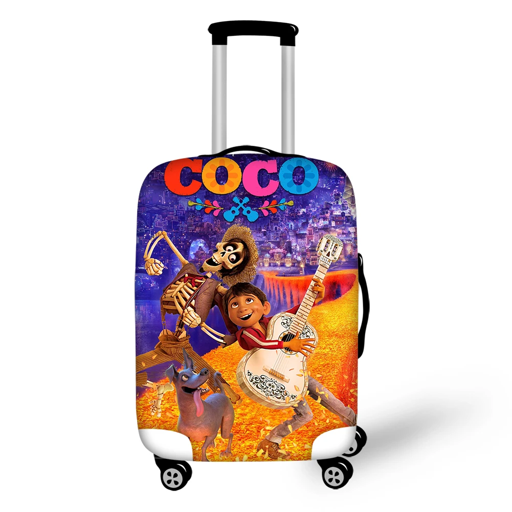 HaoYun Travel Luggage Cover COCO Music Skull Pattern Suitcase Cover Cartoon Design Elastic Dust-proof & Water-proof Protector