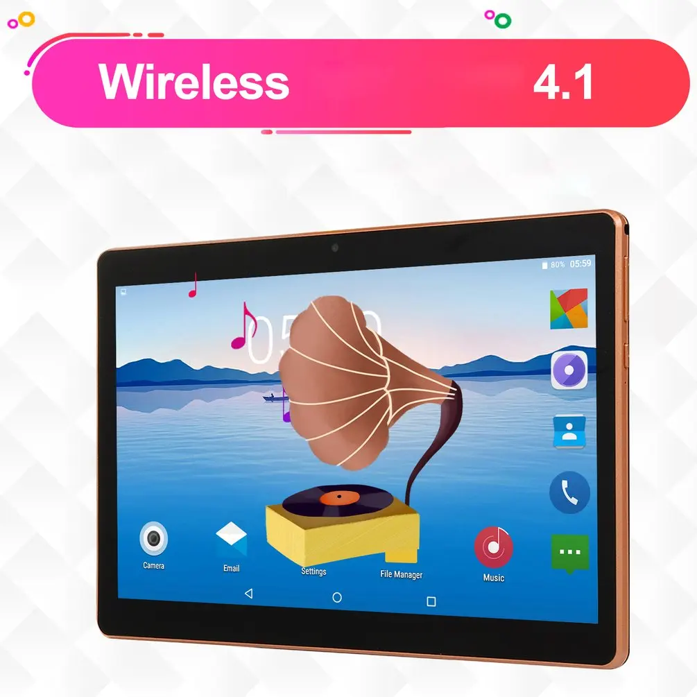 KT107 пластиковый планшет 10 1 дюймов HD большой экран Android 8 версия модный портативный