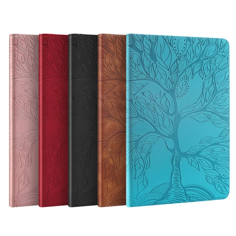 3D Tree Embossed for iPad 10.2 8th 7th 8 7 iPad7 Generation Case PU Leather Tablet Shell for New iPad 10 2 10|-f-|2 Smart Cover images - 6