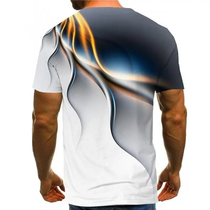 

Men 3D Printed T-Shirt Personality Lightning T Shirt Short Sleeve Casual T Shirt 2021 New Summer Fashion T-Shirt