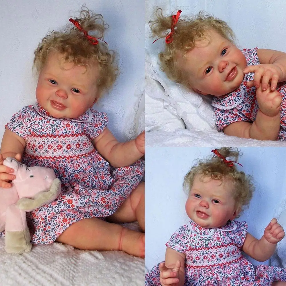 

Комплект реборна Npk 24 дюйма Ручная роспись готовый реборн малыш медведь с краской Высокое качество 3d кожа для детей подарок N3f5