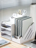 4 layers magazine holder newspaper rack stationery storage box desk organizer document letter file tray home office accessories