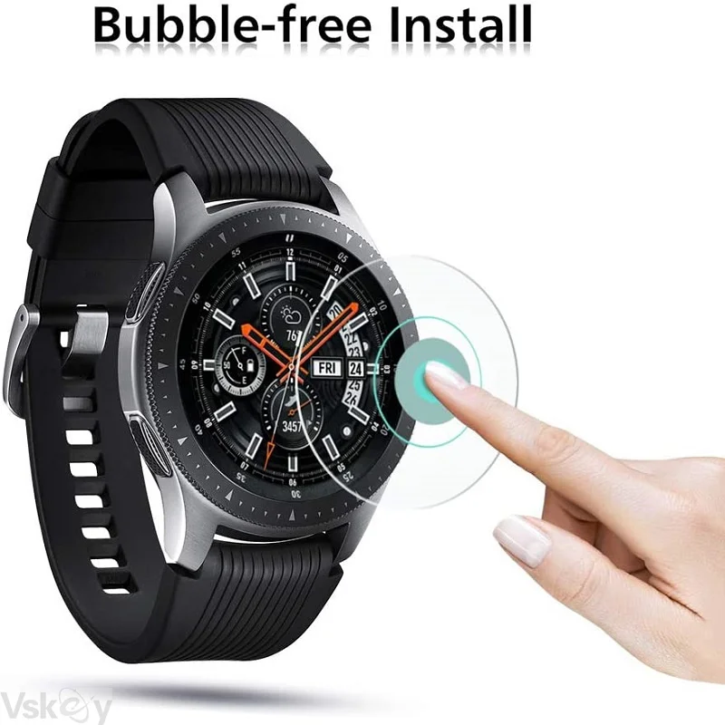 100pcs tempered glass for samsung galaxy watch 4 classic 46mm 42mm 44mm 40mm screen protector round smartwatch protective film free global shipping