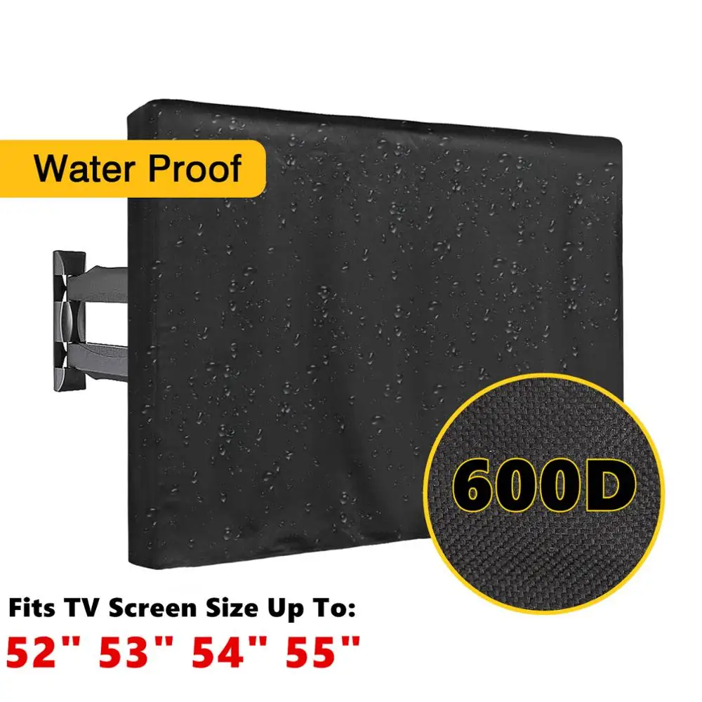 

Fit For TV Screen 52" 53" 54" 55" Heavy Duty TV Cover 600D Denier TV Television Cover Water Proof Rain Sun Dust Protective