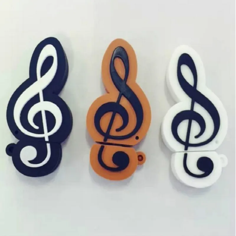 Wholesale Advertisement Creative Cartoon Musical note USB Flash Drive PVC Music Gift usb memory stick cute toy | Компьютеры и офис
