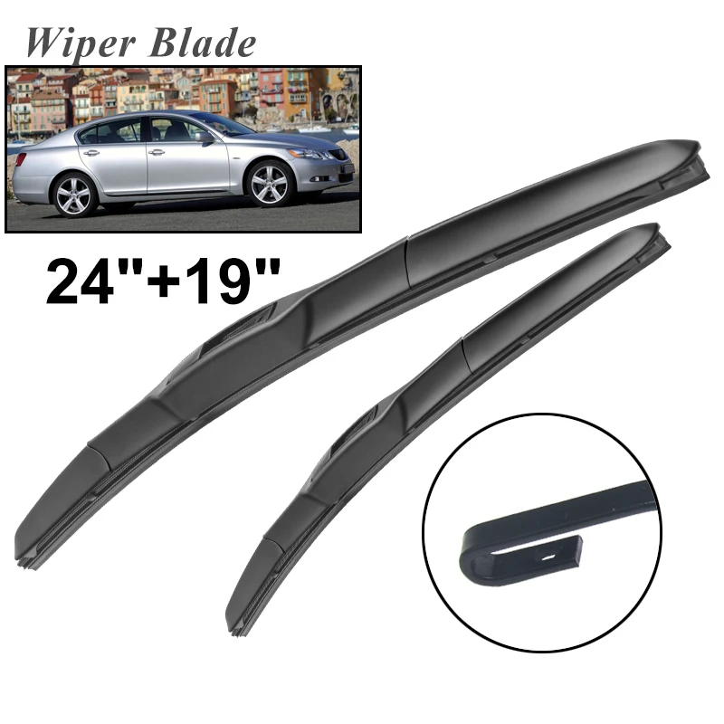 

Щетки стеклоочистителя okoстеклоочистителя RHD и LHD для Lexus GS430 2005-2007, лобовое стекло, переднее стекло, 24 дюйма + 19 дюймов