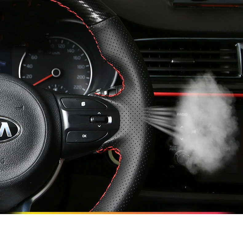 

Lsrtw2017 Car Steering Wheel Handbrake Gear Lever Armrest Cover for Kia Rio X Line Kx Cross K2 Rio 2017 2018 2019 2020 Interior