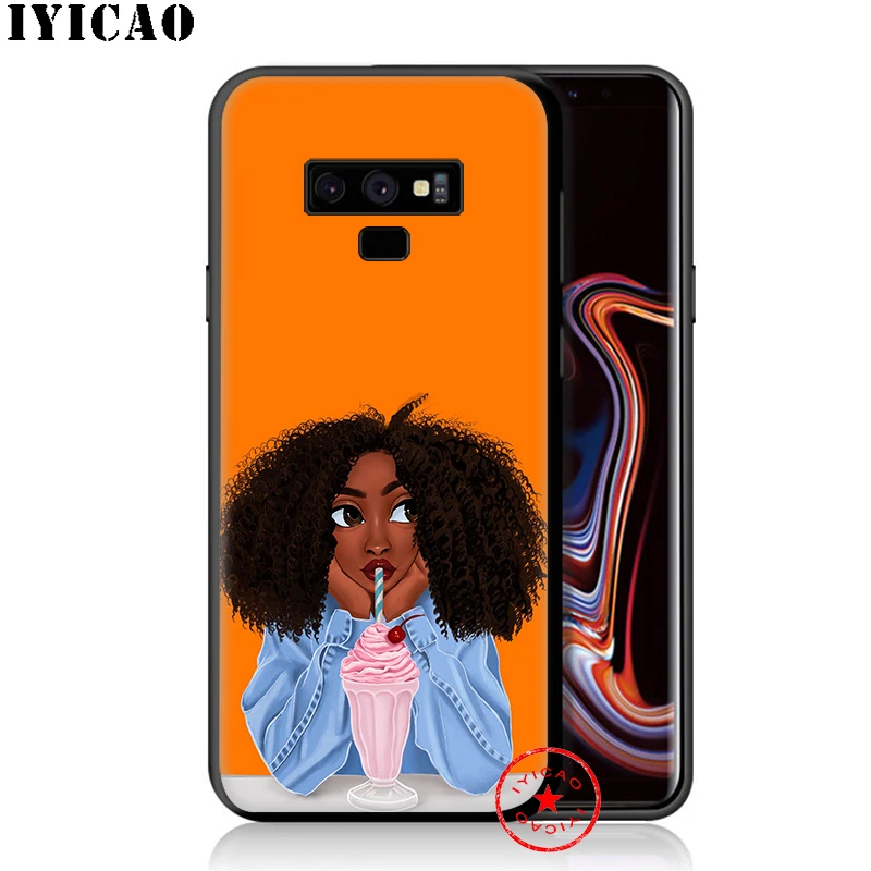 IYICAO Black Girl Magic Melanin Soft Phone Case for Samsung Galaxy S10e S10 S9 S8 Plus S6 S7 Edge Note 10 9 8 |