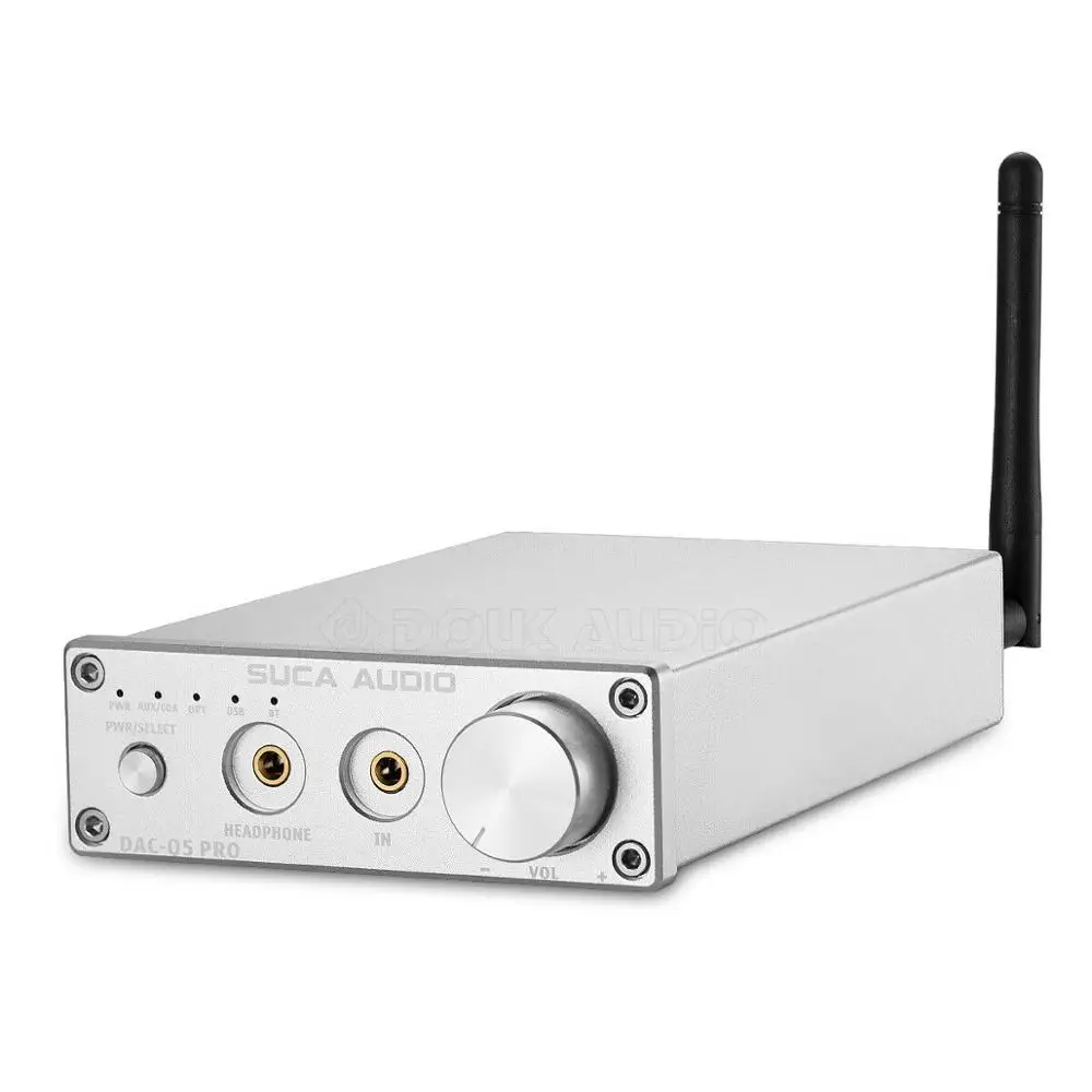 Серебристый Nobsound Мини Bluetooth 5,0 USB DAC аудиодекодер стерео hifi-усилитель для наушников оптический AUX черный/серебристый - Цвет: Серебристый