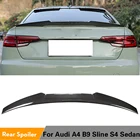 Задний багажник спойлер багажника Крышка для Audi A4 B9 Sline S4 седан 2017 - 2019 углеродного волокна задний багажник спойлер багажника