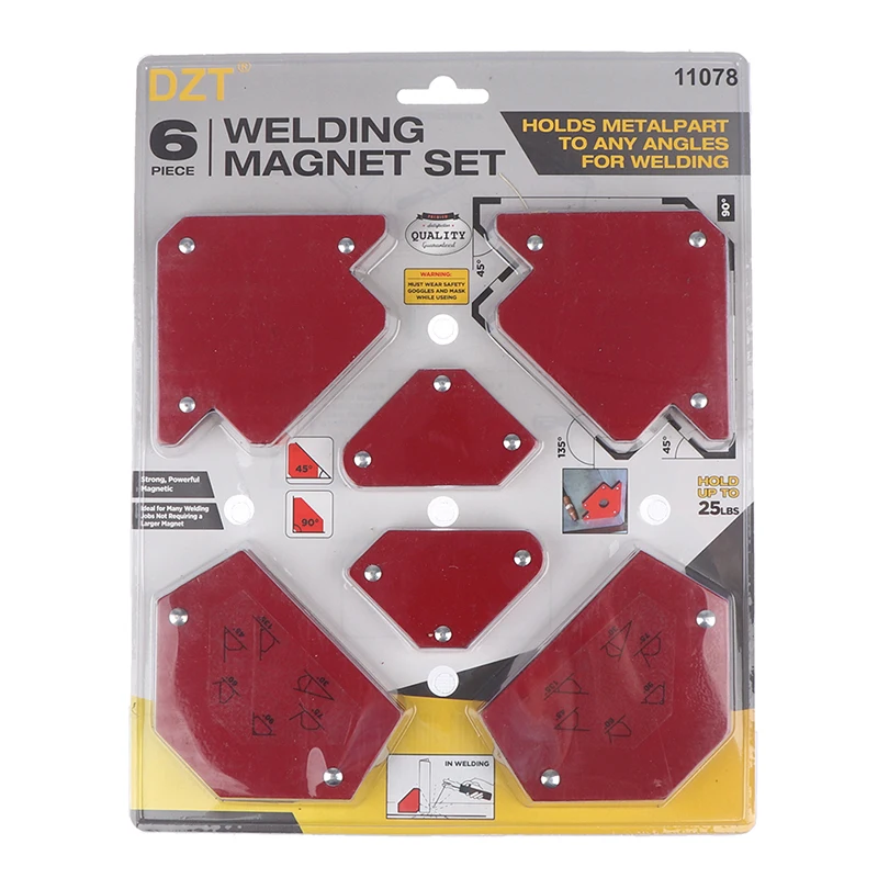 

6Pcs/Set New Triangle Welding Magnet Holder Set Welding Positioner Multi Degrees Soldering Locator 30 45 90 105 120 135 Degrees